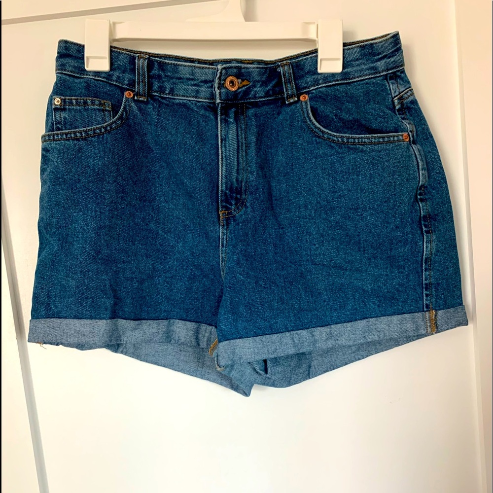 High waisted jean shorts
